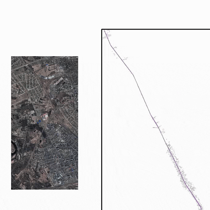 georeferencing method: We move the first point, scale the second point. The points should be as far apart from each other as possible.