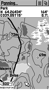 the original OSM route is in red, blue after simplification