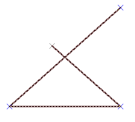 the original OSM route is in red, blue after simplification