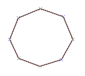 the original OSM route is in red, blue after simplification