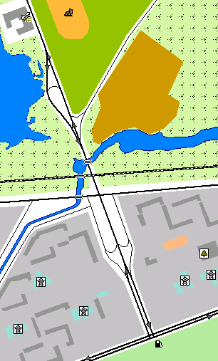 the original OSM route is in red, blue after simplification